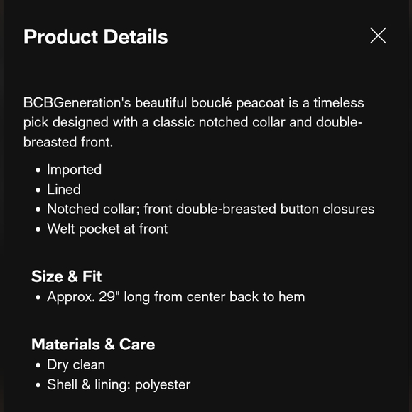 NWT Purple BCBGenerationWomen's Double-Breasted Bouclé Peacoat Size M - Picture 3 of 7